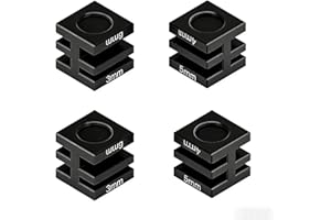 Laser Honeycomb Bed Standoff Riser – Multi-Size Hold Down Support for 3–6mm Materials, Flashback Reduction（Set of Four） (Blac