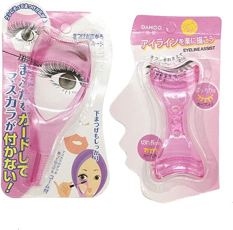 Amazon 眉ステンシルアイブロウまつ毛が広がるマスカラガード ピンク1ペア ピンク化粧道具 眉毛テンプレート Yorozucery マスカラ 通販