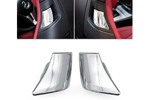 Goodithy Front Seat Backrest Lock Switch Cover Handle, Interior Seat Back Adjust Handle Recliner Lever Replacement For Mercedes-Benz C E Class W207 W204 Coupe E200 E260 E300 2079108606 (Polished 2pcs)