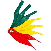 Brake Lining Thickness Gauge, Car Automotive Brake Pad Measuring Ruler Tool, Measure Disc and Drum Brake Pads Feeler Gauge, Color-Coded，SAE &amp; Metric，Durable Steel Brake Rotor Gauge Father'Day Gift