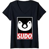 Womens SUDO - Linux &amp; Coding Humor &amp; Nerd Pride Sudo Style Apparel V-Neck T-Shirt