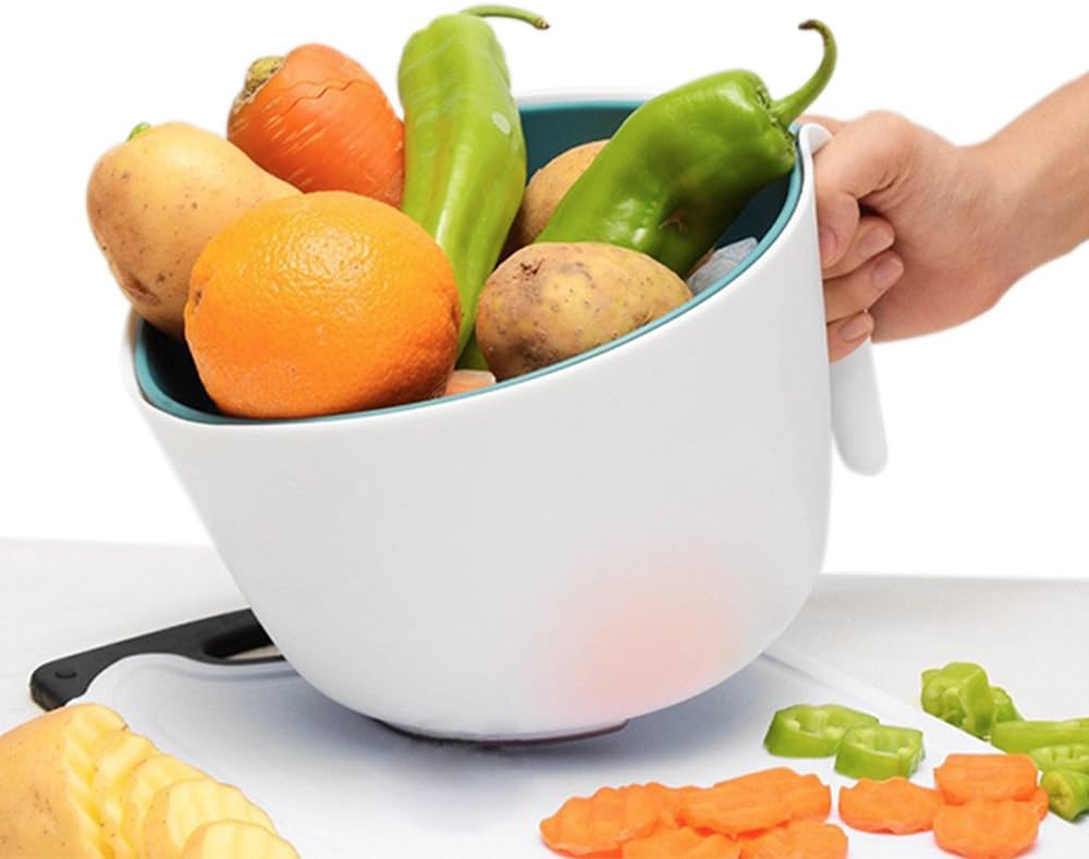 Best 2 In 1 Kitchen Strainer/Colander Bowl Set White
