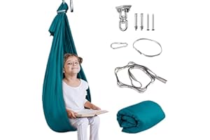 AOKITEC Therapy Swing for Kids with Special Needs (Hardware Included) Snuggle Swing Cuddle Indoor Outdoor Adjustable Hammock for Children with Autism, ADHD, Aspergers, Sensory Integration