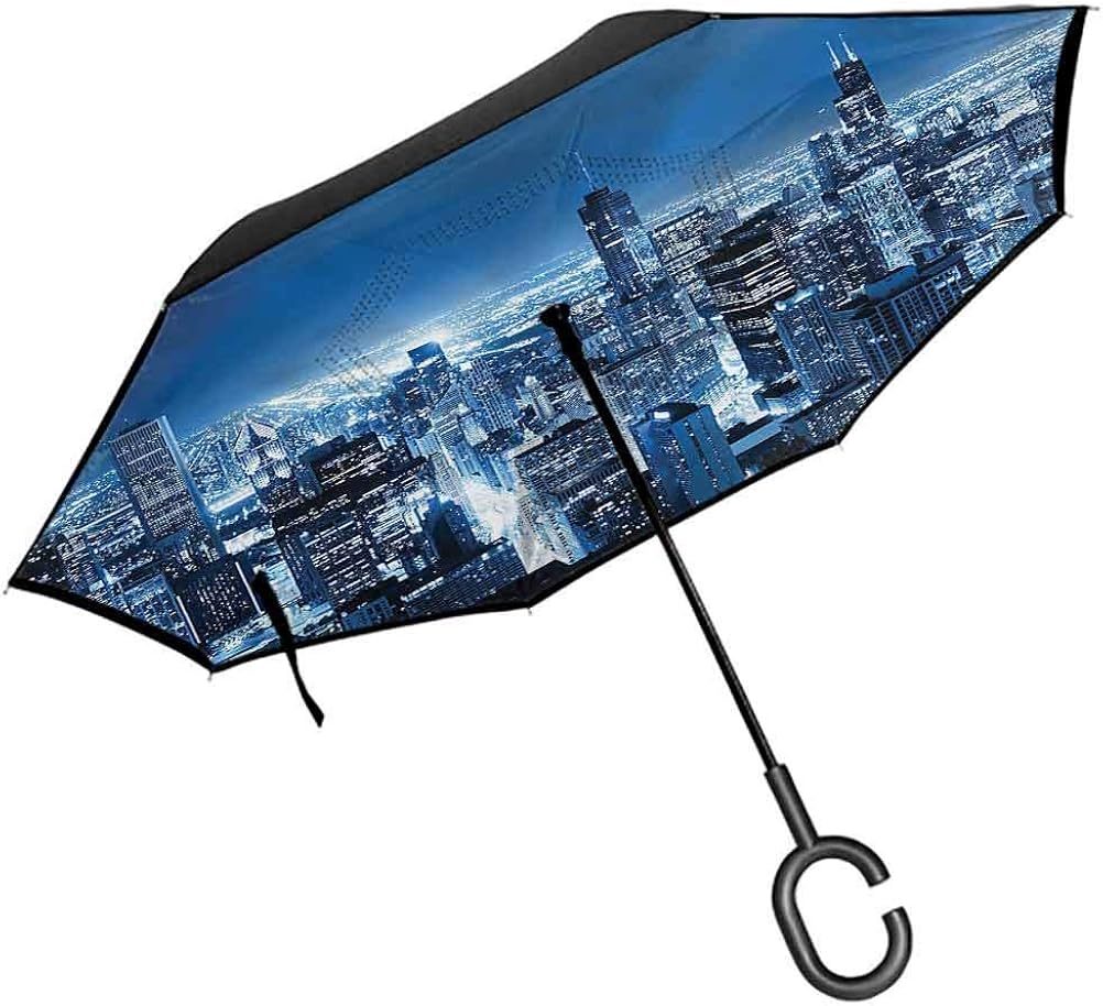 ScottDecor United States Reversible Umbrella Aerial View