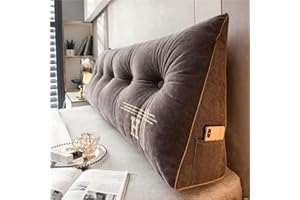 Jaysydd Dorm Bed Headboard Pillow Headboard Large Backrest Pillow with Removable Cover…