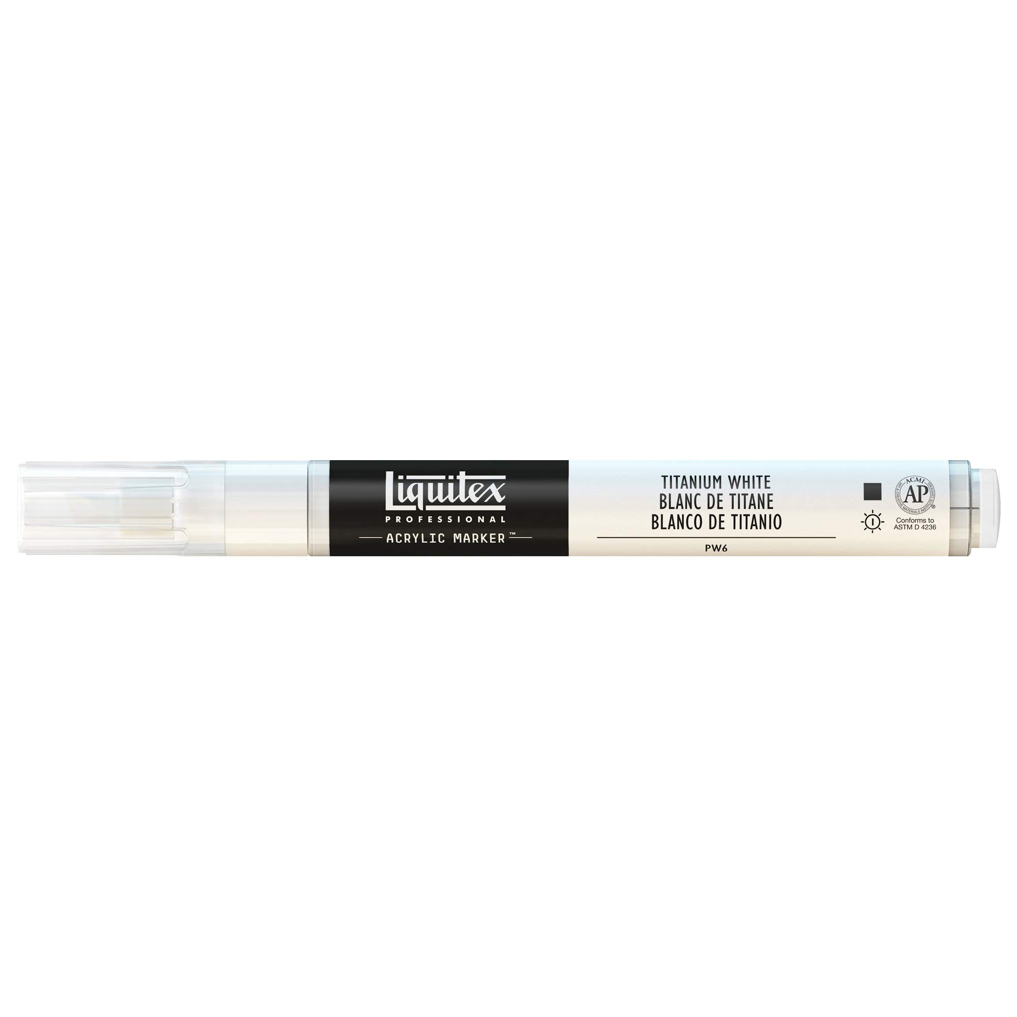 Liquitex 4620432 2-4 mm Fine Nib Paint Marker - Titanium White