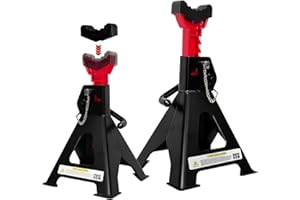 YATOINTO 6 Ton Jack Stands, 15.6"-23.4" Adjustable with Double Pin Locking,Heavy Duty Jack Stands with Extra Rubber Pads,Car Lifts for Home Garage,Lifting Various Vehicles,1 Pair Black