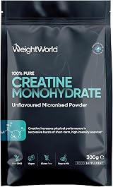 WeightWorld Creatine Monohydrate Powder 300g Unflavoured Micronised