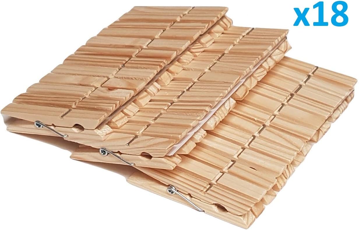 Home Supplies Direct Wooden Clothes Pegs Clips Pine Wood Washing Line Airer Laundry Sprung Garden Peg (18)