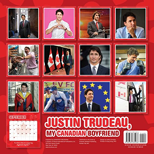 Justin Trudeau, My Canadian Boyfriend 2019 Wall Calendar