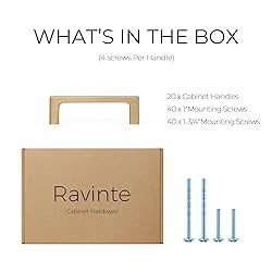 Ravinte 20 Pack Solid 3 Inch Kitchen Square Cabinet