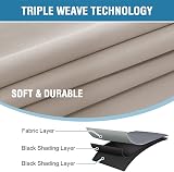 BellaHills 100% Blackout Curtains 2 Panels 46x54 Natural Sand Pencil Pleat view 4