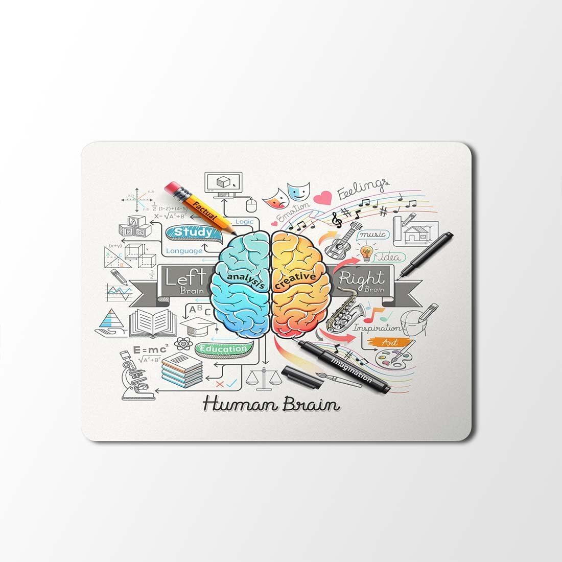 100yellow Waterproof Coating Designer Gaming Mouse Pad (Black)