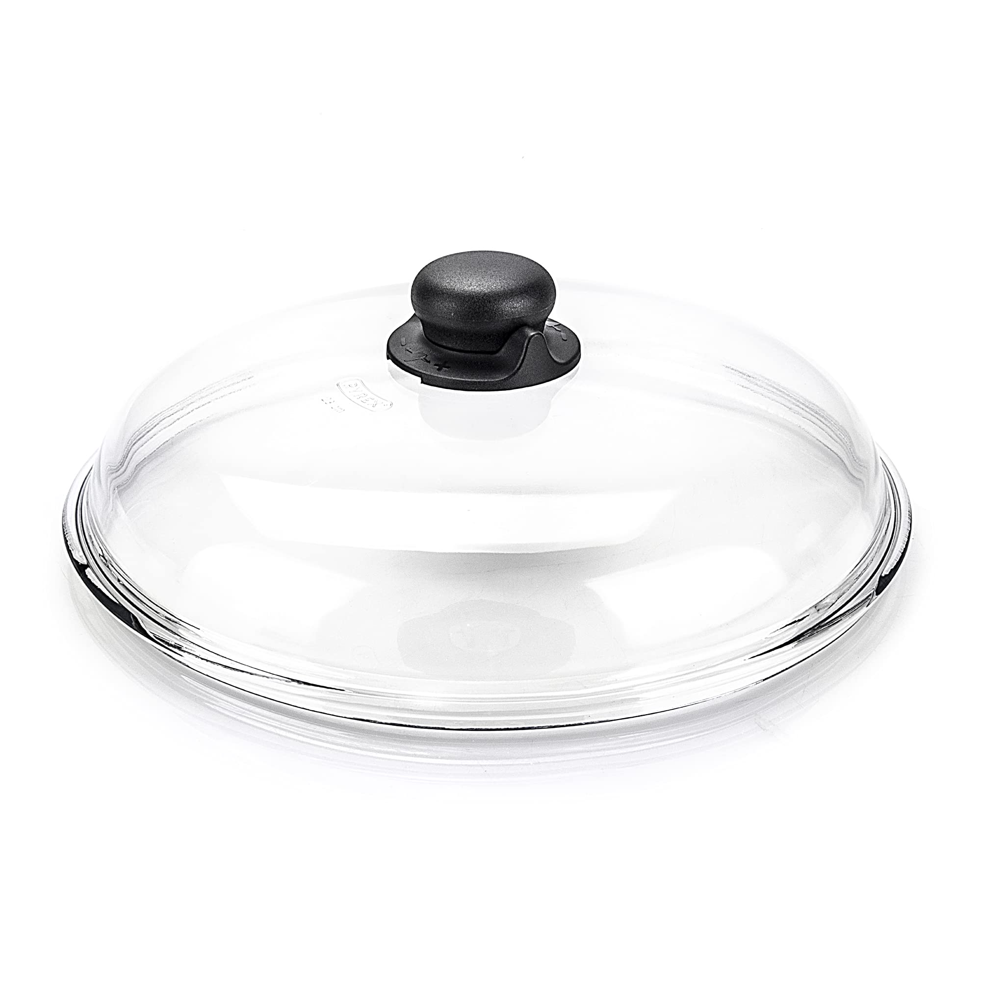 White Borosilicate Coin with Domed Lid 22cm Glass