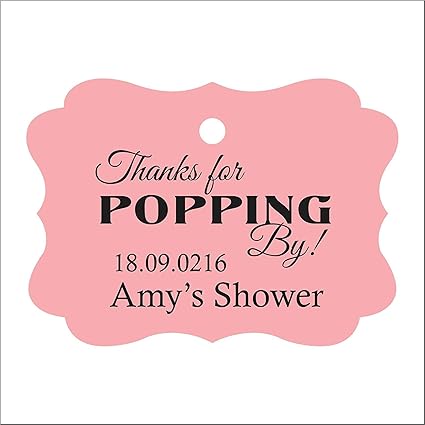 Amazon Com 100 Pcs Personalized Baby Shower Favors Tags Custom