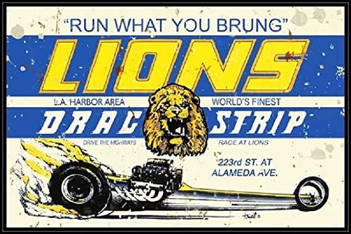 Lion's Drag Strip Run What You Brung decal sticker NHRA Rat Rod Street Rod
