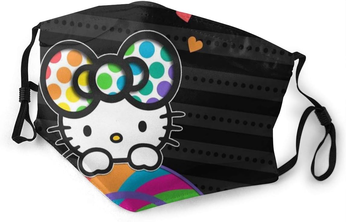 HAOHIYO WRWDS Colorful Hello Kitty Face Cover Protective Mouth Face Guard Anti Dust Reusable Face Shield