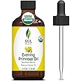SVA Evening Primrose Oil Organic - 4 Fl Oz – 100% Natural Cold Pressed Organic Evening Primrose Oil - for Face, Skin Care, Ha