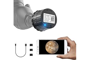 DGTENK WiFi Electronic Telescope Eyepiece, 4 Million Pixel HD Wireless Digital Telescope Eyepiece Camera, 32GB Portable Bird Watching Spotting Scope Camera for 25mm-50mm Scopes (Black)