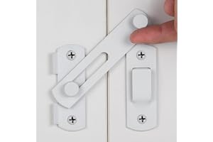 Wocoe 3 Packs Barn Door Latches，3.93"x2.75"Matte White Barn & Wood Fence Gate Latches,Versatile for Sliding Doors, French Entryways,Closets & Cabinets - Secure & Stylish Locks for Home & Wine Storage