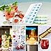 OMorc Ice Cube Trays 4 Pack, Easy-Release Silicone and Flexible 14-Ice Trays with Spill-Resistant Removable Lid, LFGB Certified & BPA Free, Stackable Durable and Dishwasher Safe - Blue & Green