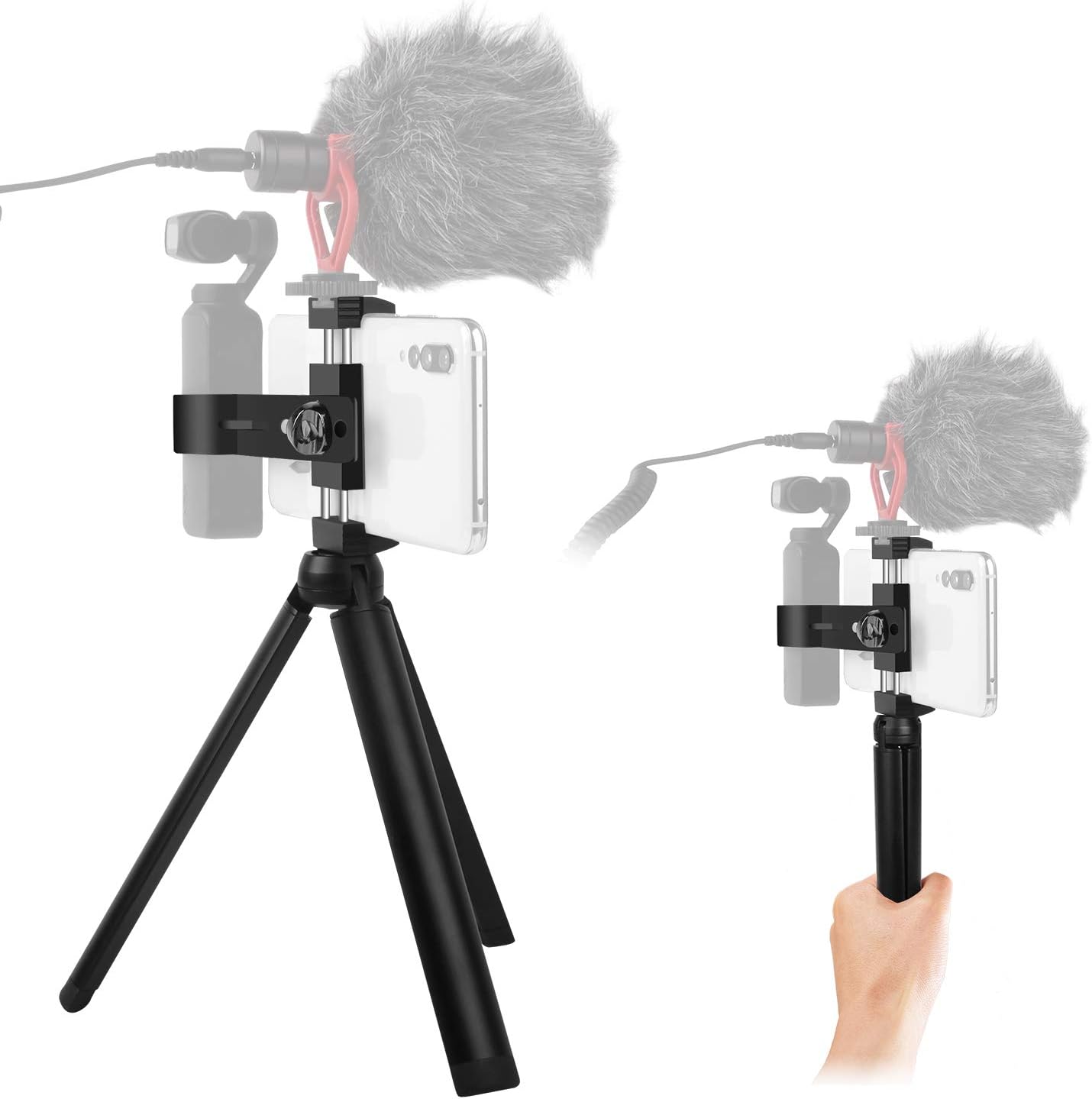 Arzroic Handheld Phone Holder with Tripod Expansion Kit Mount Accessories for DJI Osmo Pocket