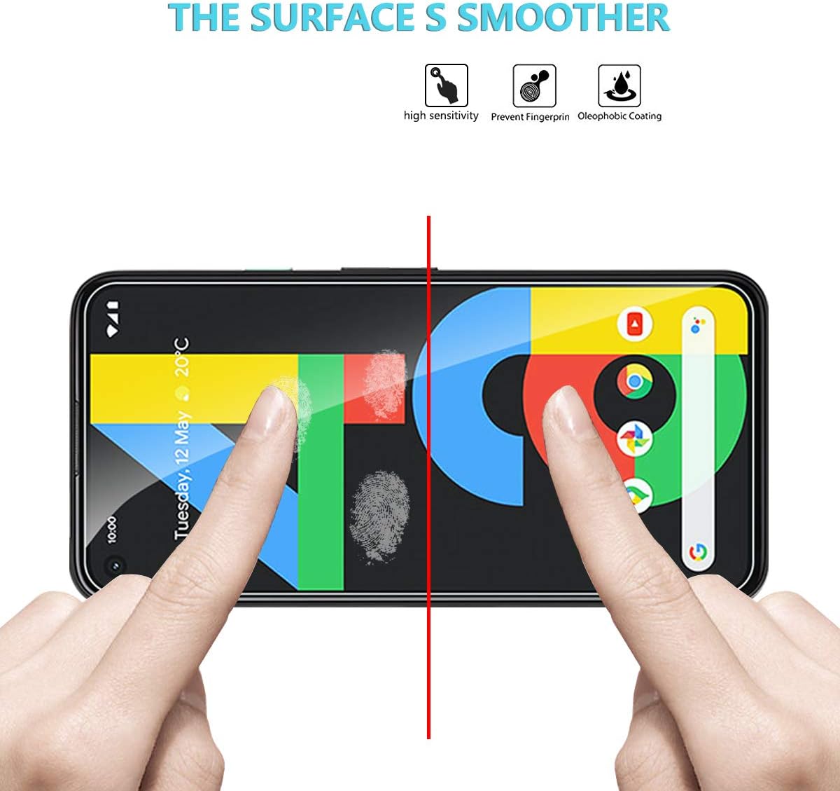 [3-Pack] WRJ for Google Pixel 4a Screen Protector,[Easy Installation Frame] HD Anti-Scratch Anti-Fingerprint No-Bubble 9H Hardness Tempered Glass