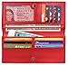 RFID Wallet Womens RFID Blocking Genuine Leather Bifold Slim Wallet Clutch Purse