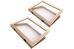 2 Packs Wooden Paper Making Papermaking Mould Deckle Frame Screen Tool, Mesh with Natural Wood for DIY Paper Craft and Dried 