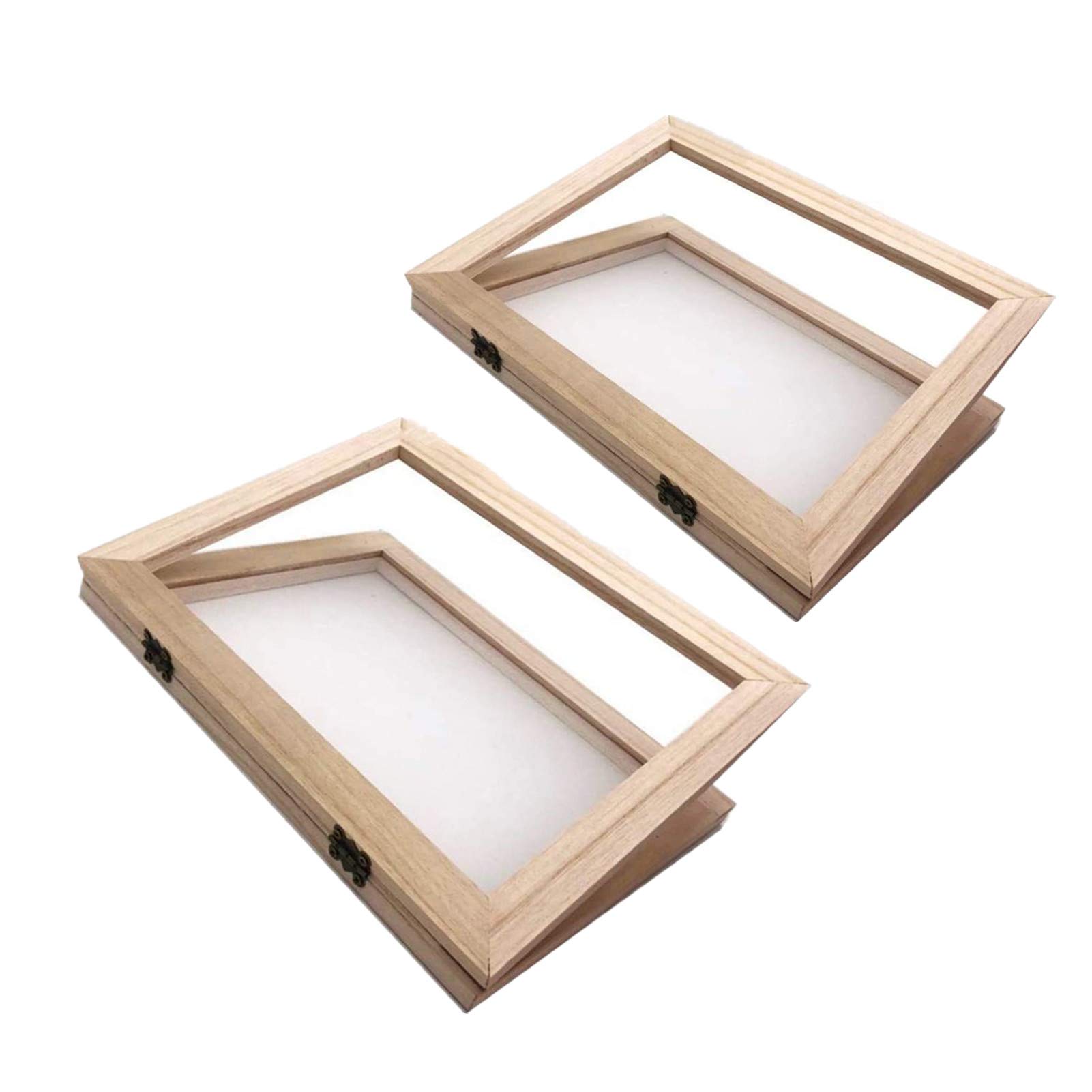 Sanmum Paper Making Frame & Deckle Traditional Wooden Papermaking for Handmade DIY Paper Crafts (2PCS*21 x 14.8 x 2.5 cm)