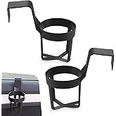 CyperFair 2 PCS Car Drink Cup Holders, Multi-function Hanging Organizer for Water Mug Phone Bag, Anti-spill Portable Armrest Gap Cup Holder, Universal Storage Interior for Most Cars (Black)