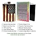 American Flag 8oz Stainless Steel Silver Metal Hip Flask Vintage USA Drinking Flasks for Whiskey Alcohol Liquor Spirits America Holidays Drinking - Colorful Gift Box