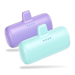 [2-Pack] Mini Portable Charger for iPhone,5200mAh