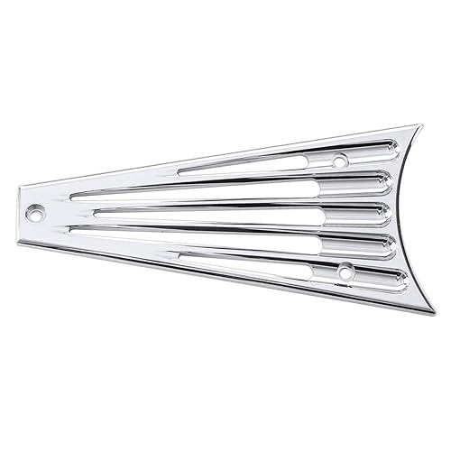 WOWTK CNC Aluminum Frame Grill Cover For Harley Road King, Road Glide, Street Glide (2014-2016) - Chrome Finish