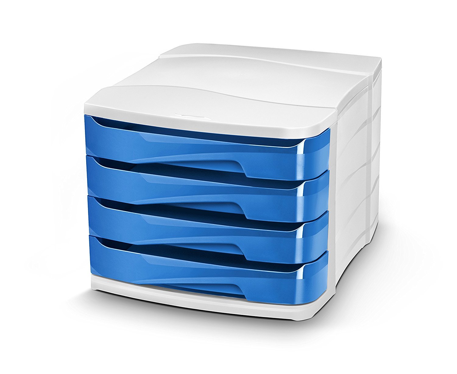 CEP 1003940351 Drawer Cabinet 4 Drawers Gloss 394 G Ocean Blue/White