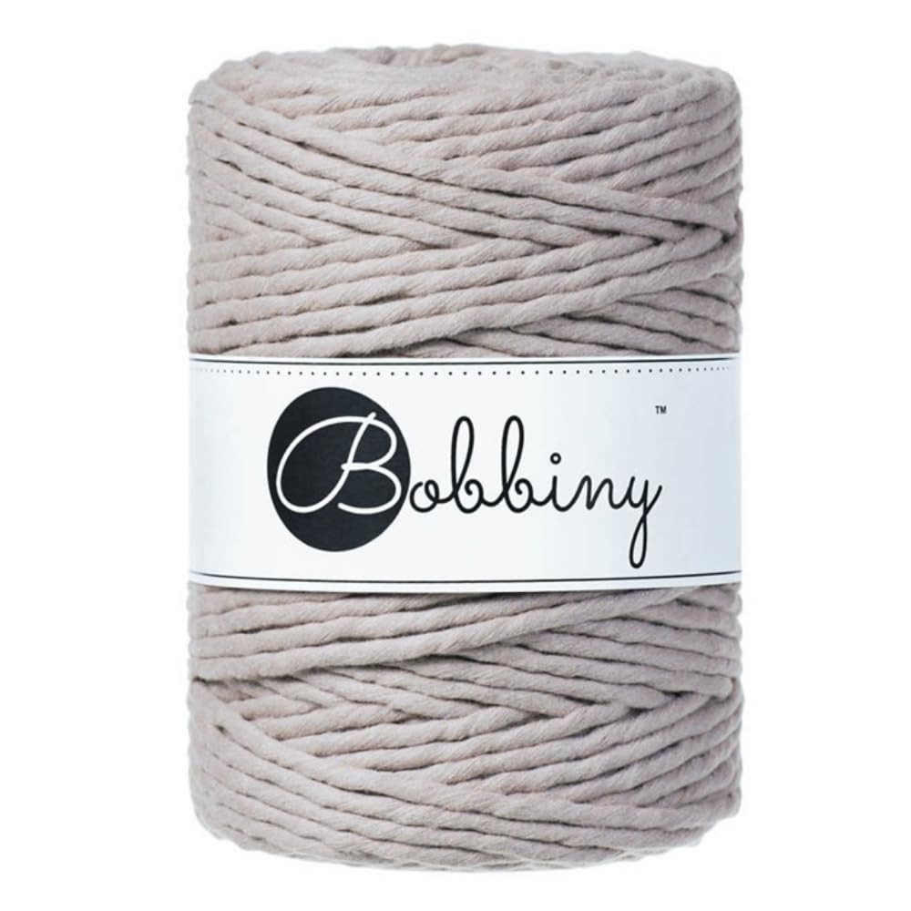 Bobbiny XXL 5mm Single Ply Macrame Cord (Pearl) 100m — image 1