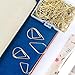 Paper Clips, 50 Pieces Diamond Shaped Paperclips, Creative Gold Drops Shaped Document Clips Office Clips for School Personal Document Organizing and Classifying Professional Work (50 Gold)