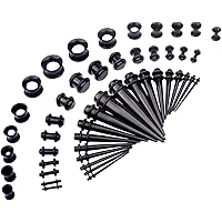Urban Body Jewelry 2 Gauge Ear Stretching Kit - (2G - 6mm) 1 Pair Of Steel Plugs & 1 Steel Taper (3 Pieces