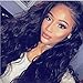 Preferred Hair Black Curly Wig Preplucked Hairline Synthetic Lace Front Wigs for Women