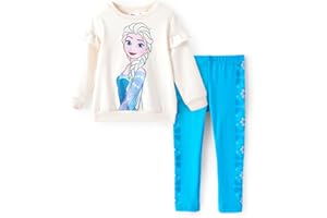 Disney Frozen Minnie Mouse Stitch Princess Fall Toddler Girl Outfit 2 Piece Girl Clothes Long Sleeve Sweatshirt and Leggings