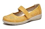 VJH confort Women's Mary Jane Flats, Breathable