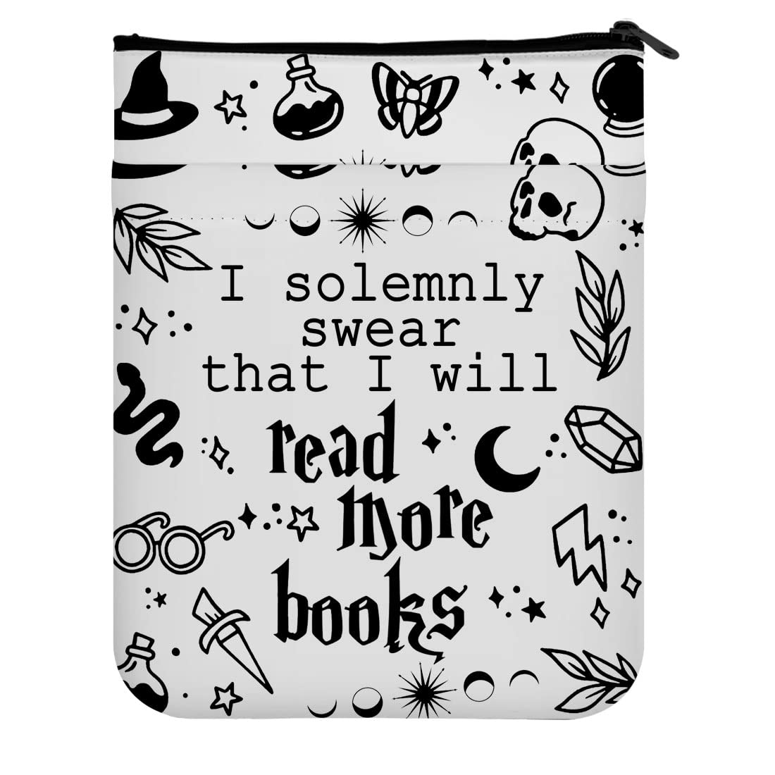 KUIYAI Book Inspired Gift I Solemnly that I Will Read More Books Book Sleeve for Book Lover Wizard Academia Gift (Read More bookUK)