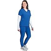 Medgear Women's 4-Way Stretch 12-Pocket Jogger Scrub Set