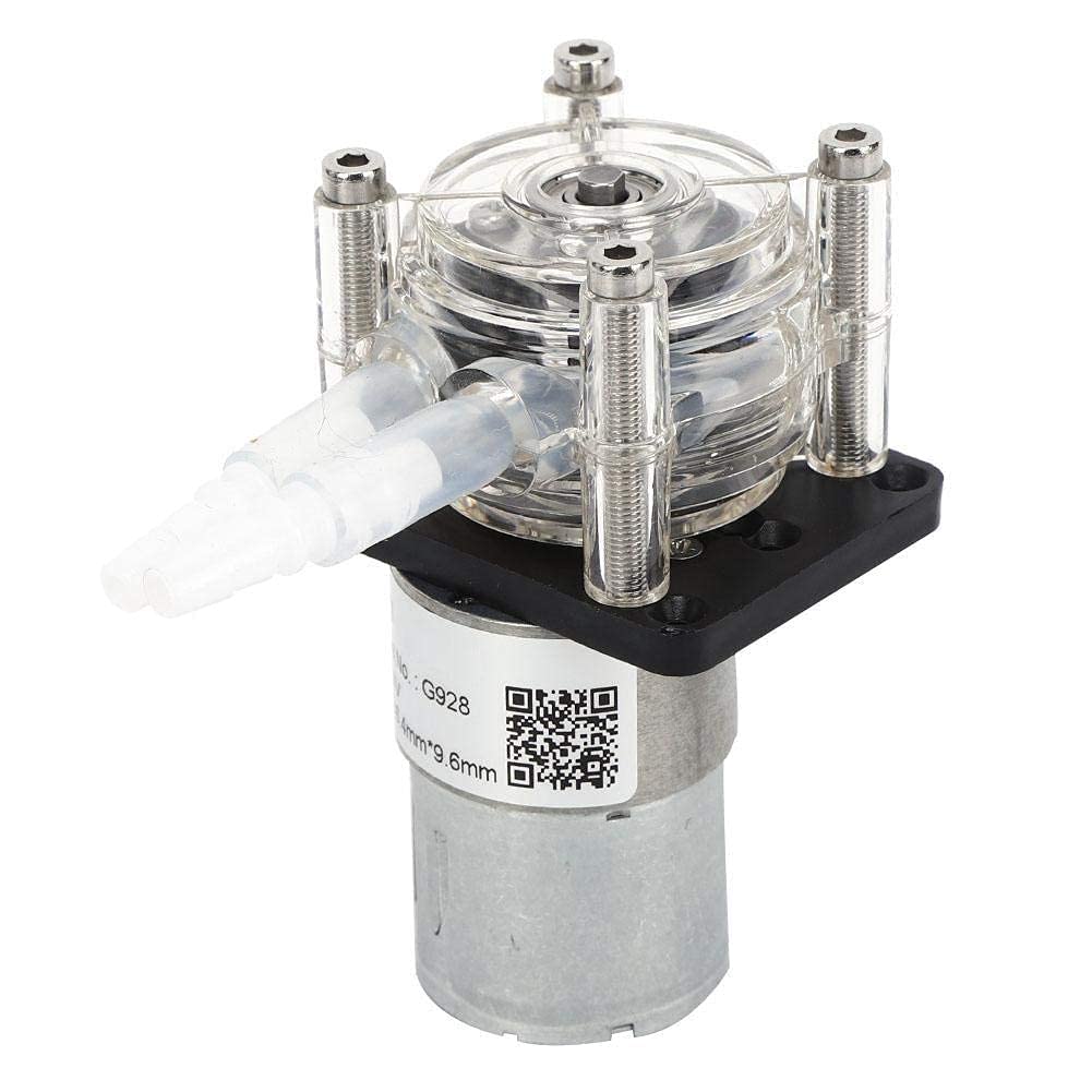 Fafeicy 24V DC Peristaltic Pump 500mL/min Stainless Steel Dosing Pump with Connector for Aquarium Laboratory Industrial Water Treatment Chemical Dosing