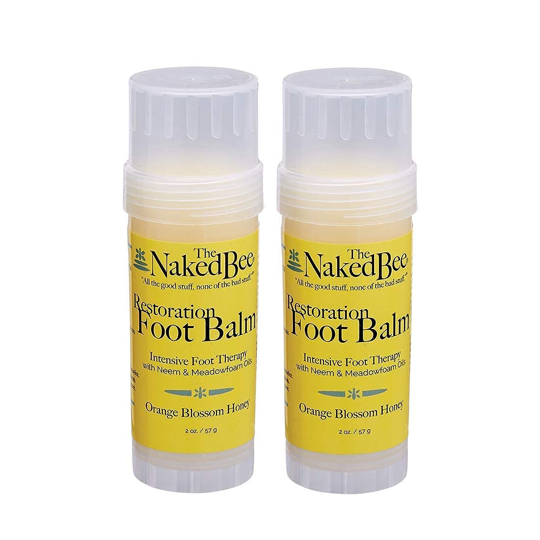 The Naked Bee Orange Blossom Honey Restoration Foot Balm, 2 Oz - 2 Pack + Pomegranate & Honey, Hand and Body Lotion, 6.7 Fl Oz