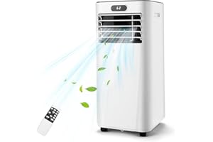 Costway Portable Air Conditioner, 8,000 BTU AC Unit w/Dehumidifier, Fan & Sleep Mode, Air Cooler with 2 Wind Speeds & 24H Tim