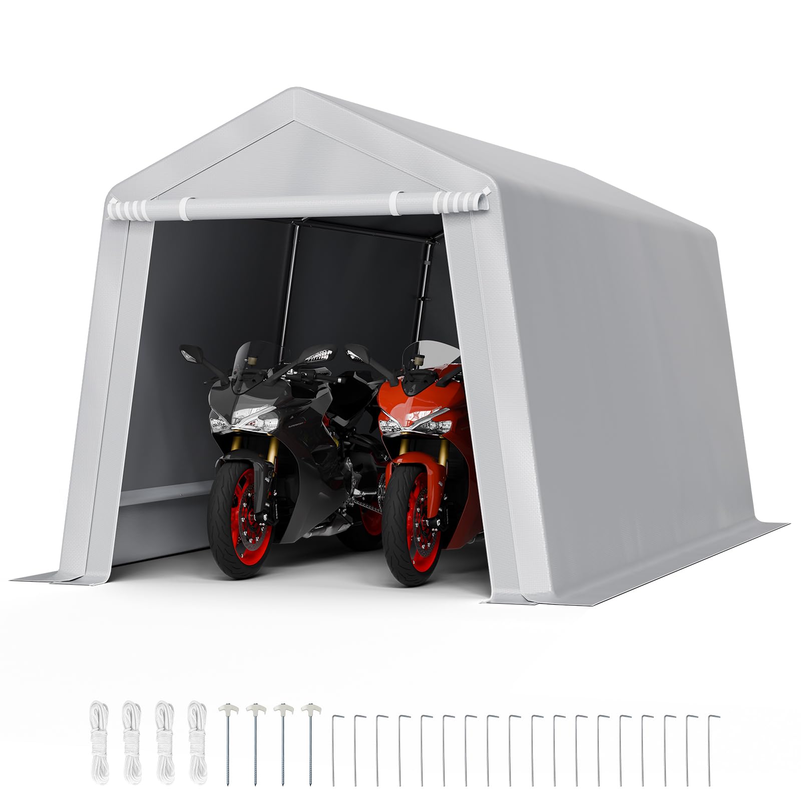 VEVOR Outdoor Storage Shed, 8 x 14 ft Portable