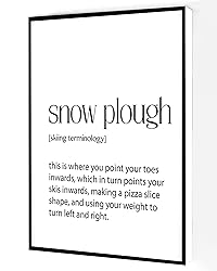 Snow Plough Definition Canvas Wall Art,Skiing
