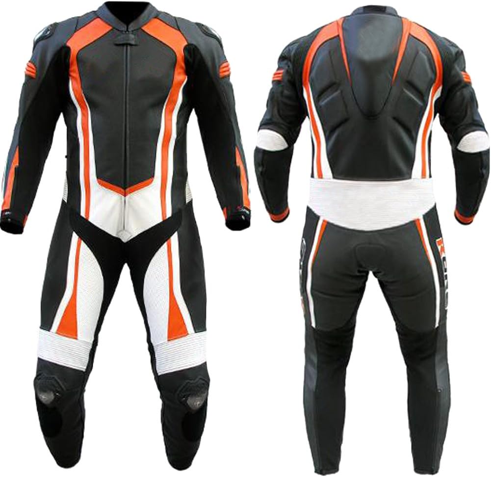 SRHides Men's Fashion Genuine Leather Motorbike Suit