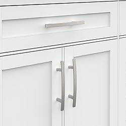 HESTIA HARDWARE 10 Pack - Satin Nickel Curved Bar
